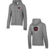 Gear Bear Head Zip Up Gray Hoodie