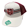 Legacy Bear Head White and Maroon Hat