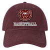 The Game Bear Head Basketball Maroon Hat