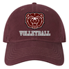 The Game Bear Head Volleyball Maroon Hat