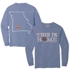 Original Bearwear  Bear Head This Is Home  Blue Long Sleeve Shirt