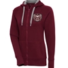 Antigua Bear Head  Womens Maroon Jacket With Hoodie