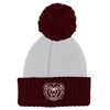 Logofit Maroon and White Beanie w/ Pom