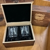 MIssouri State State Wooden Box Set W/ 2 Glasses Bear Head