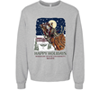 Original Bearwear Happy Holidays Missouri State University Bears Santa Flying Over Carrington Hall Gray Crewneck