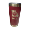 RFSJ Shape of Missouri Bear Head Dad Maroon Tumbler
