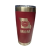 RFSJ Shape of Missouri Bear Head Mom Maroon Tumbler