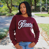 Pressbox Bears Bear Head Maroon Crewneck
