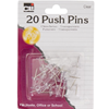 Charles Leonard, Inc. 20 Count Clear Push Pins