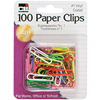 Charles Leonard, Inc. 100 Assorted Colored Paper Clips