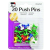 Charles Leonard, Inc. 20 Count MultiColor Push Pins