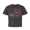 CI Sport Bears EST 1905 Bear Head Missouri State University Ladies Gray Boxy Tee