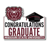 Color Shock Bearhead Graduation Cap Congratulations Graduate Missouri State University Lawn Sign