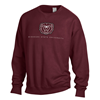 Comfort Wash Bear Head Missouri State University Maroon Crewneck
