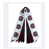 USA white Bear Head Pony Streamers with Black/Maroon Tail