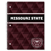 Roaring Spring Missouri State Bear Head Maroon 1 Subject Notebook