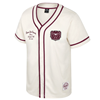 Colosseum Bear Head and Script Men's Cream Baseball Jersey