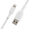 BELKIN BRAIDED LIGHTNING TO USB-A CABLE (1M/3.3 FT, WHITE)
