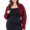 Curvy Cropped Knit Shrug Cardigan