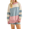 Retro Patchwork Terry Sweatshirt