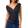 V-neck Ruching Top
