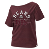 Champion Bears Mo State Maroon and White Athl 1905 Dept Ladies Maroon Off-The-Shoulder Top