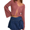 V-neck Bell Sleeve Cardigan