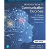 ALT FORMAT: INTRO TO COMMUNICATION DISORDERS