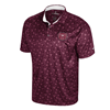 Colosseum Bear Head Football Men's Maroon Polo