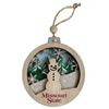 Spirit Products Wooden Snowman Missouri State Tree Ornament