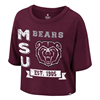 Colosseum MSU Bears Bear Head Est. 1905 Ladies Maroon Tee