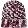 Colosseum Bear Head Maroon and White Folded Beanie