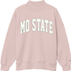 League Mo State Pink Mock Neck Crew