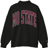League Mo State Black Mock Neck Crew