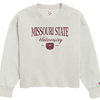 League Missouri State University Est. Bear Head 1905 Ladies Oat Crewneck