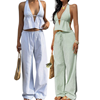 Halter Top Wide Leg Pant Set