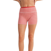 Gingham Double Layered Red Biker Shorts