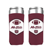 Jardine Football Mo State Bear Head Maroon Slim Can Cooler