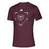 Adidas Baseball Plate Bear Head Maroon Tee