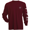 Camp David Bear Head Logo Stamp Sleeve Men's Maroon Long Sleeve By Julia Gash