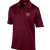 Champion Bear Head Men's Maroon Textured Striped Polo