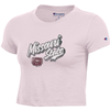 Champion Missouri State Bear Head Ladies Pink Cropped Tee