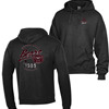 Comfort Wash Bear Head Mo State Bears & Back Design Black Hoodie
