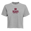 CI Sport Bear Head Bears Mo State Ladies Gray Boxy Cropped Tee