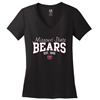 CI Sport Missouri State Bears Est. 1905 Bear Head Ladies Black V-Neck Tee
