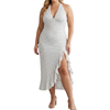 Curvy Polka Dot Halter Dress