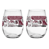 Missouri State University Collage Clear Wine Glasses by Julia Gash