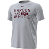 Under Armour Maroon and Bear Head White Men's Gray Tee