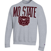 Champion Mo State Bear Head Gray Crewneck