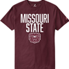 League Missouri State Bear Head Maroon Tee